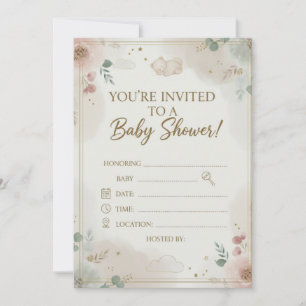 Eleganter rosafarbener Rosen-Blumenkranz Baby Show Save The Date