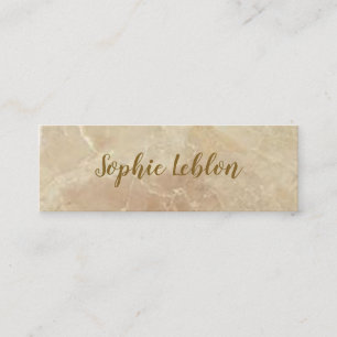 eleganter Rose-beige Marmor Mini Visitenkarte