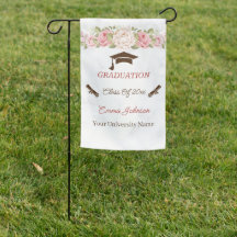 Eleganter Rose Blume Abschluss Personalisiert