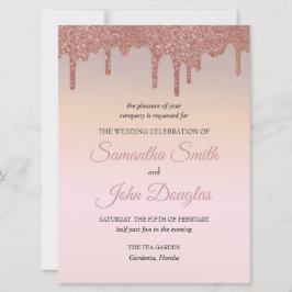 Eleganter Rose Gold Glitzer, Peach und Schwarzer T