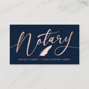 Eleganter Rose Gold Notar-Agent Visitenkarte