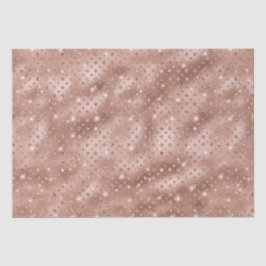 Eleganter Rose Gold Polka Dot Metallic Glitzer Seidenpapier