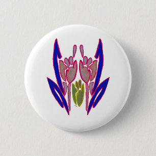 Eleganter Rosen-Aquarell-Kunstdruck Button