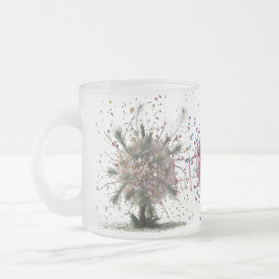 Eleganter Rosen-Gold-Glitter-Ombre-Frosted-Glasbec Mattglastasse