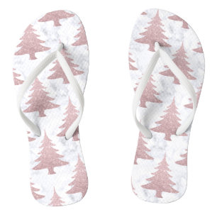Eleganter Rosen-GoldGlitzer u. Flip Flops
