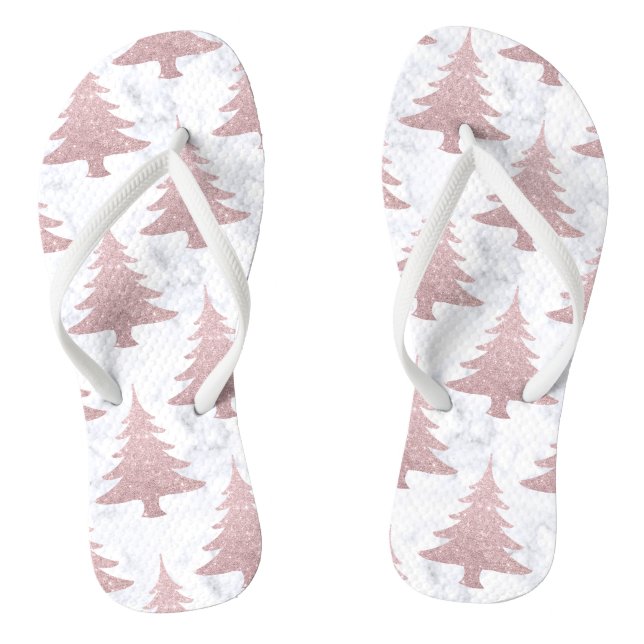 Eleganter Rosen-GoldGlitzer u. Flip Flops (Fußbett)