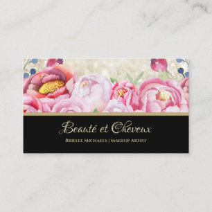 Eleganter Rosenblütensaal und Schönheitssalon Visitenkarte