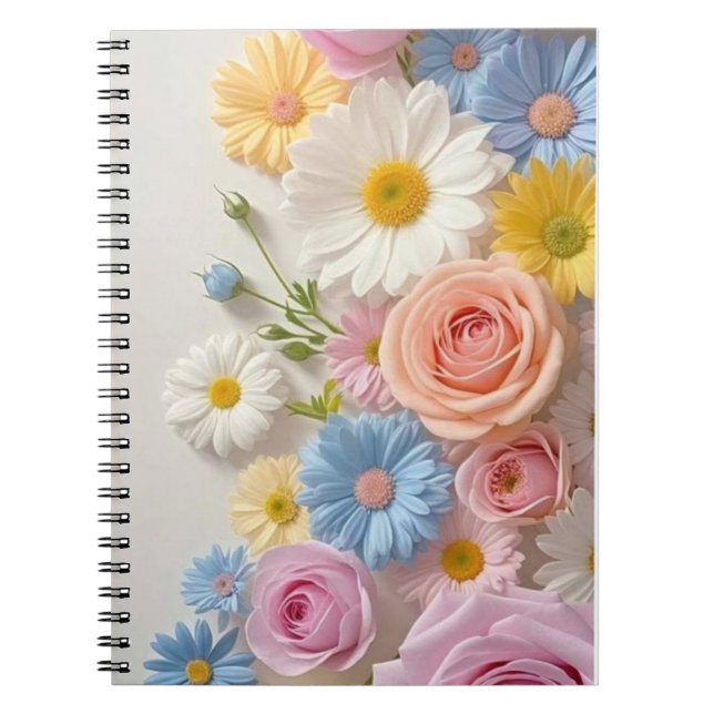Eleganter Rosengarten im Pastell: Wallet Case Notizblock (Vorderseite)