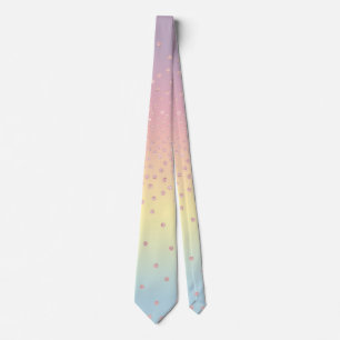 Eleganter RosengoldGlitter Confetti punktiert Krawatte