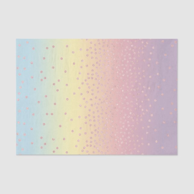 Eleganter RosengoldGlitter Confetti punktiert Seidenpapier (Vorderseite)