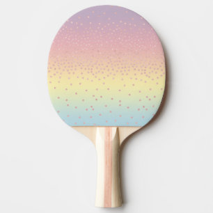 Eleganter RosengoldGlitter Confetti punktiert Tischtennis Schläger