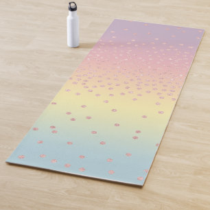 Eleganter RosengoldGlitter Confetti punktiert Yogamatte