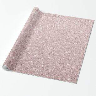 eleganter RosengoldGlitter Geschenkpapier