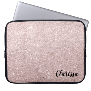eleganter RosengoldGlitter Laptopschutzhülle