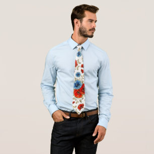 Eleganter Rot- und Gold-Glitzer-Gedenktopf Krawatte