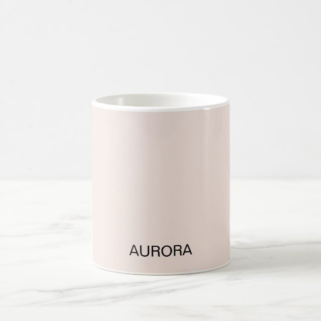Eleganter, roter Beige Personalisierter Name - Kaffeetasse (Mittel)