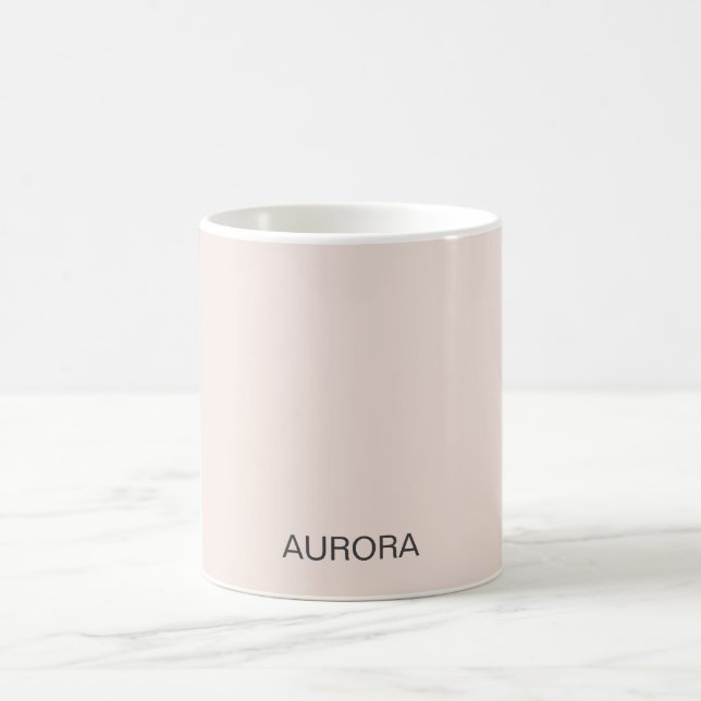 Eleganter, roter Beige Personalisierter Name - Kaffeetasse (Mittel)