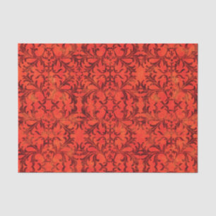 Eleganter roter Damast Seidenpapier