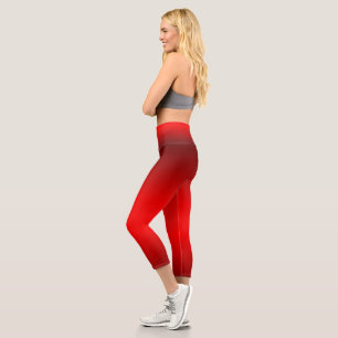 Eleganter roter Farbverlauf bis Schwarz  Capri Leggings