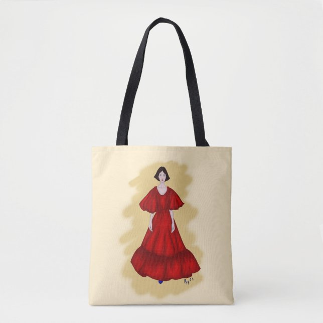 Eleganter roter Fluss und warmer gelber Croqui (Vorderseite)