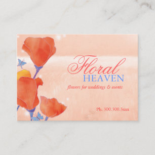 Eleganter Roter Mohn Visitenkarte