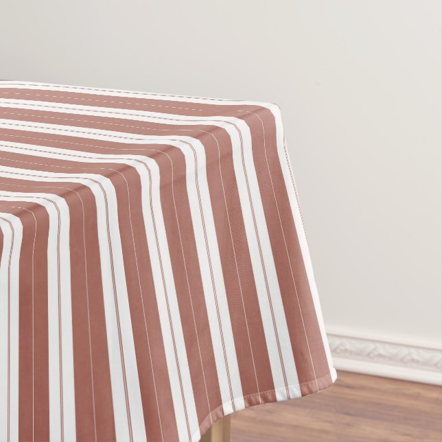 Eleganter roter Streifen Tischdecke (Beispiel)