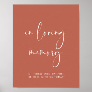 Eleganter Roter Ton In Love Memory Hochzeitshilfen Poster