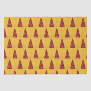 Eleganter Roter Weihnachtsbaum Gold fröhliche Xmas Seidenpapier