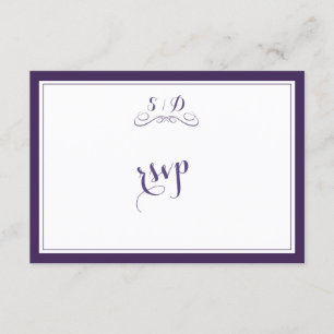 Eleganter RSVP für Lila und weiße Hochzeiten