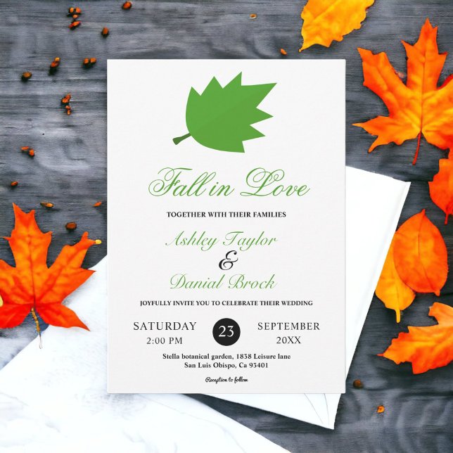 Eleganter Rückgang in der Liebe Herbst Blätter Hoc Einladung (Von Creator hochgeladen)