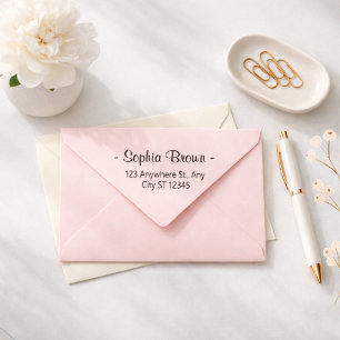 Eleganter Rücksiegel-Stempel mit Schreibschrift Gummistempel