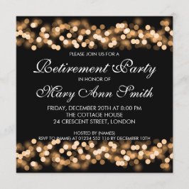 Eleganter Ruhestands-Party-Goldhollywood-Zauber Einladung