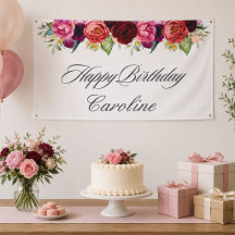 Eleganter rustikaler Blumen-Geburtstag mit Namen
