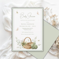 Eleganter Rustikaler Blumenkorb Baby Shower