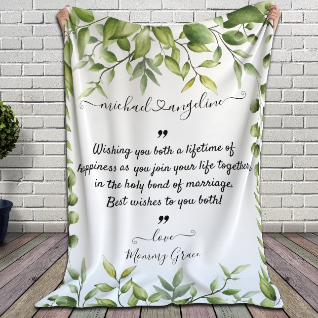 Eleganter rustikaler Eukalyptus Verlasse Grüne Hoc Fleecedecke (Von Creator hochgeladen)