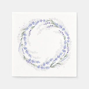 Eleganter rustikaler Lavendel-Kranz aus Papier Serviette