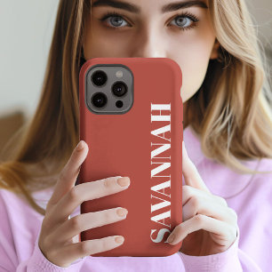Eleganter rustikaler personalisierter Name einfach Case-Mate iPhone Hülle
