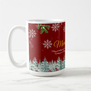 Eleganter Rustikaler Stil Gold Frohe Weihnachten Kaffeetasse