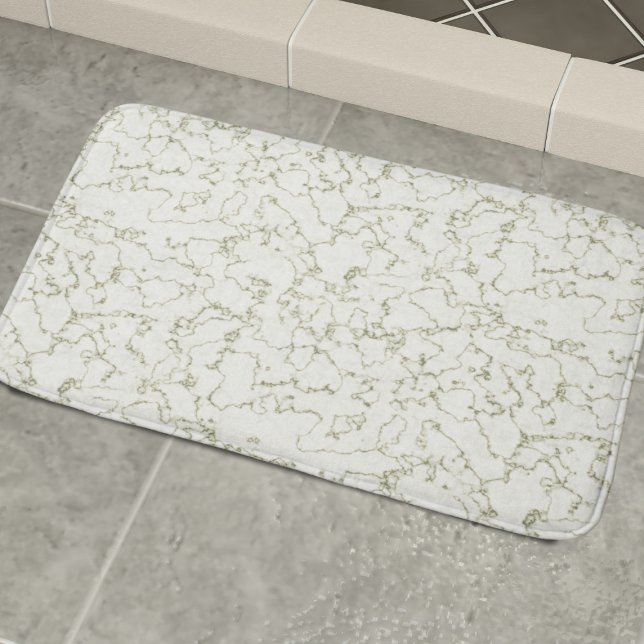 Eleganter Sage Green Marble Bath Mat Badematte (Sage green marbled bath mat just for you)