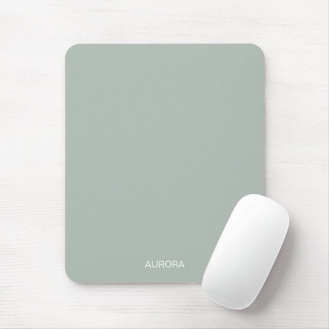 Eleganter Sage Green Personalisiert Name - Mousepad (Mit Mouse)