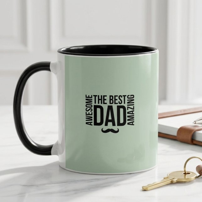 Eleganter Salbeigrüner Dad-Becher Tasse (Von Creator hochgeladen)