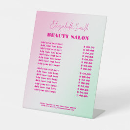Eleganter Salon Soft Pink Beauty Salon Sockelschild