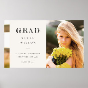 Eleganter Sauberer Minimaler Clean Foto Abschluss Poster