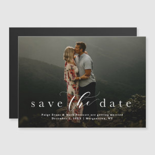 Eleganter Save the Date Foto-Magnet Magneteinladung