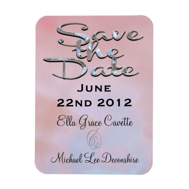 Eleganter Save the Date Summer Magnet (Vertikal)