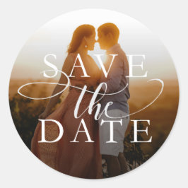 Eleganter Save the Date Umschlag Aufkleber