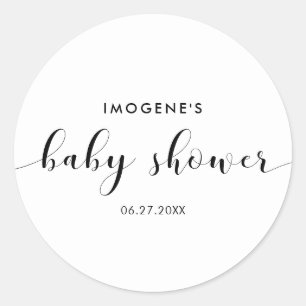 Eleganter schicker Baby Dusche Umschlag Aufkleber