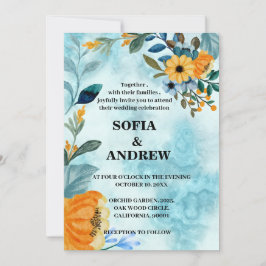 Eleganter schicker blühender Aquarium Einladung