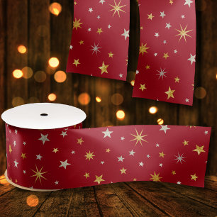 Eleganter, schicker, edler Weihnachtsstern in Gold Satinband