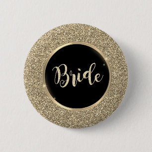 Eleganter schicker Goldglitter Button